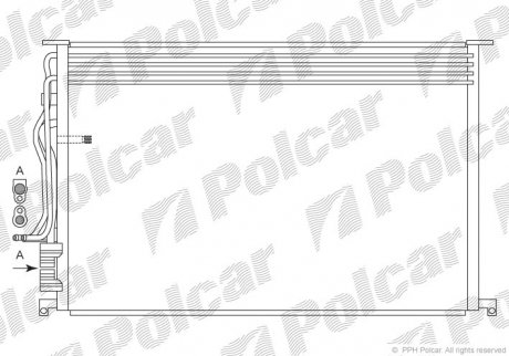 Радіатор кондиціонера Polcar 1329K8C1 (фото 1)