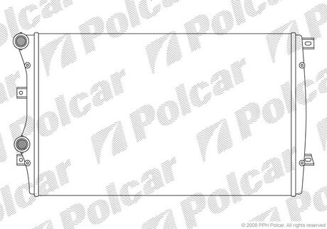 Радiатор Caddy III 1.9TDI BJB (+/- AC) (650x418x26) Polcar 133108A2 (фото 1)