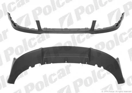 Спойлер бампера переднього AUDI A4, 01- Polcar 1334251