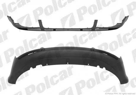 Спойлер бампера переднього AUDI A4, 01- Polcar 133425