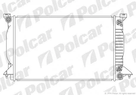 Радіатор охолодження Audi A4 1.6-2.5D 11.00-05.13 Polcar 133508-2