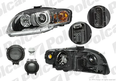 Фара основна | A4, SDN/AVANT 04-08 Polcar 1335102E