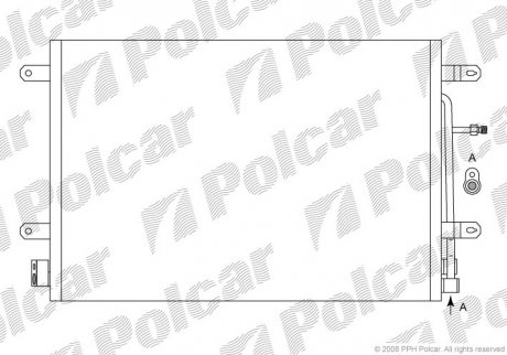 Радіатор кондиціонера Polcar 1335K8C1