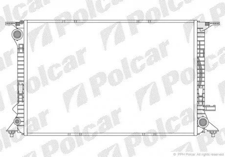 Радіатор двигуна Polcar 1337081X