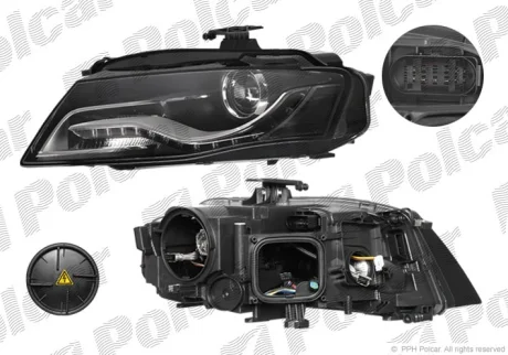 Фара основна | A4 (B8) 08- Polcar 1337101U