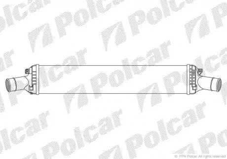 Радіатор повітря (інтеркулер) Polcar 1337J82X