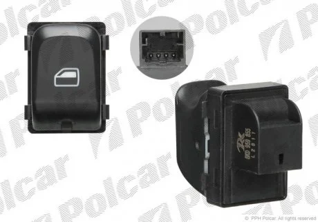 Включатель стеклоподъемника Polcar 1337P71