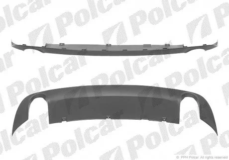 Спойлер бампера заднього A6 (C6), 10.08- Polcar 133999