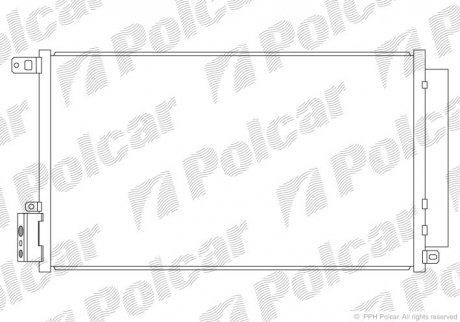 Радіатор кондиціонера Polcar 1425K8C1 (фото 1)