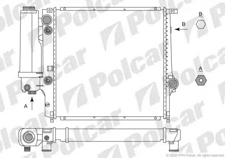 Радіатор двигуна Polcar 2007085