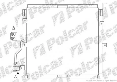 Радіатор кондиціонера Polcar 2007K8C5