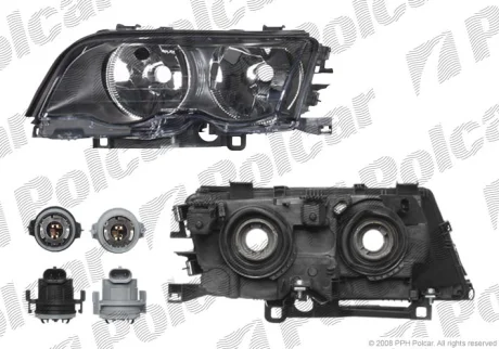 Фара основна | BMW3 E46 SDN/KB, 97- Polcar 200809U