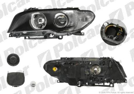 Фара основна | BMW3 E46,COU/CAB,03- Polcar 2011095E