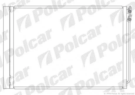 Радіатори кондиціонера | BMW 7, 08-/ 5, 10-/5 GT, 10- Polcar 2025K8C1S