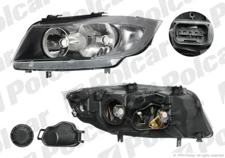 Фара основна | 3 E90/E91, 04-08 Polcar 2040102E