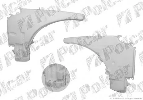 Бачок омивача BMW 1 E87, 09.04- Polcar 2040ZBS2