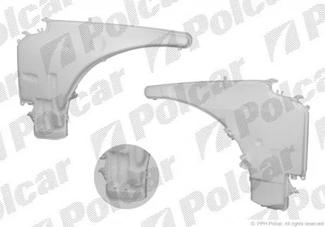 Бачок омивача BMW 1 E87, 09.04- Polcar 2040ZBS3