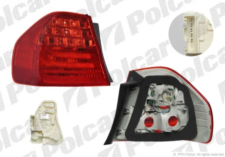 Ліхтар задній | 3 (E90/E91), 08.08- Polcar 204287U