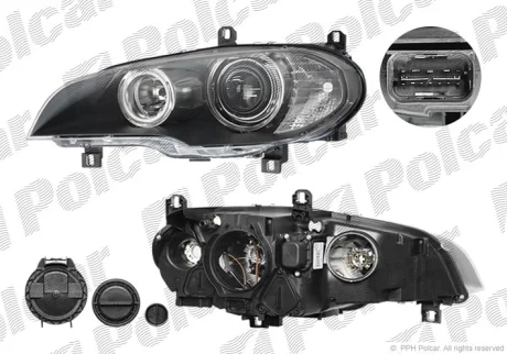 Фара основна | X5, 10.06- Polcar 205109U