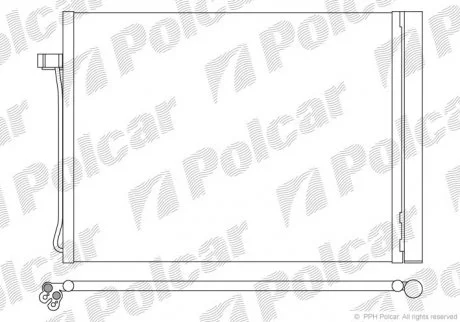 Радіатор кондиціонера Polcar 2051K8C1