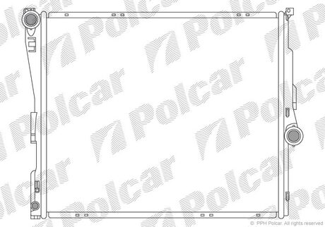 Радіатор основний BMW X3(E83) 2.0-3.5 04- Polcar 205508-1 (фото 1)