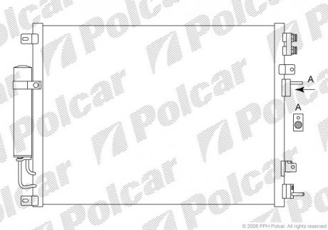 Радіатор кондиціонера Polcar 2431K8C1