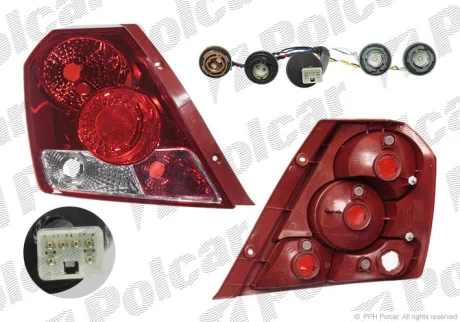 Ліхтар задній | CHEVROLET AVEO 03- Polcar 2500871E