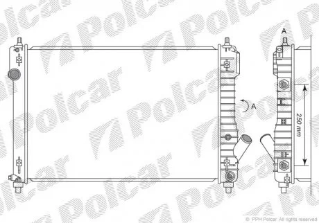 Радіатор двигуна Polcar 2515083