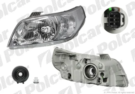 Фара основна | AVEO HB, 04.08- Polcar 251510E
