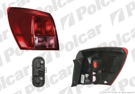 Ліхтар задній | QASHQAI, 03.07-04.10 Polcar 275987E
