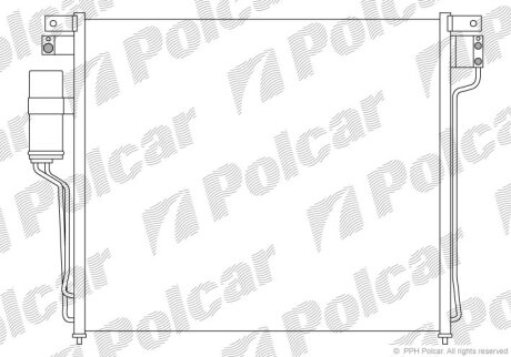 Радіатор кондиціонера Polcar 2783K8C1 (фото 1)
