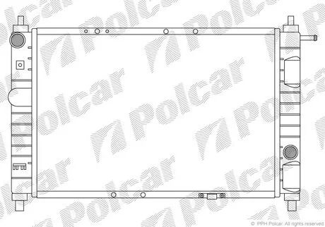Радiатор охолодження (MT) Daewoo Matiz 0.8 2001-> Polcar 290208-A