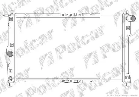 Радіатор охолодж двигуна (+AC) Daewoo Lanos 1.4/1.5/1.6 05.97 Polcar 291208-A