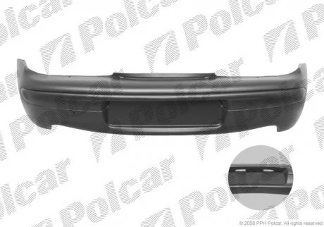 Бампер задній FIAT SEICENTO 98- Polcar 3002962