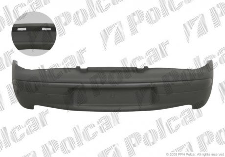 Бампер задній FIAT SEICENTO, 98-10 Polcar 300296Q (фото 1)