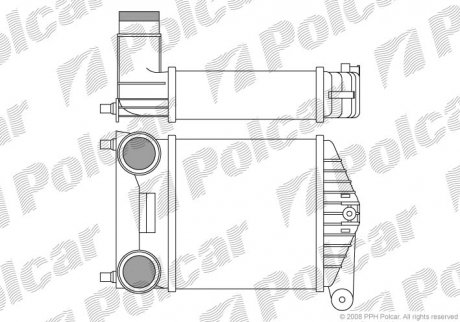 Радіатор повітря(Інтеркуллер) Polcar 3017J81X