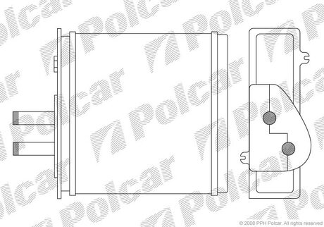 Радіатор печі Fiat Punto 1.2-1.7 94-00 Polcar 3017N8-1 (фото 1)