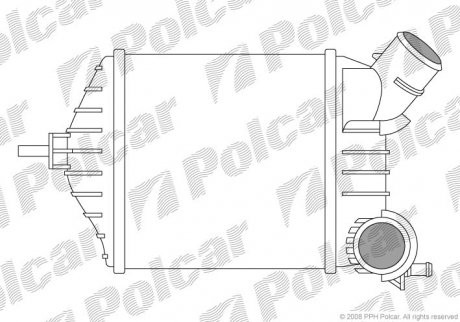 Радіатор повітря(Інтеркуллер) Polcar 3022J81X (фото 1)