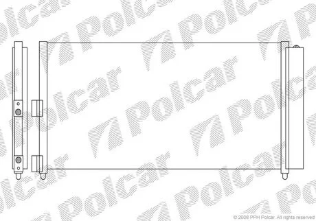 Радиатор кондиционера Fiat Doblo 1.3-1.9 JTD 01- Polcar 3022K8C5