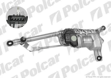 Механізм склоочисника з двигуном Polcar 3044ZWP1