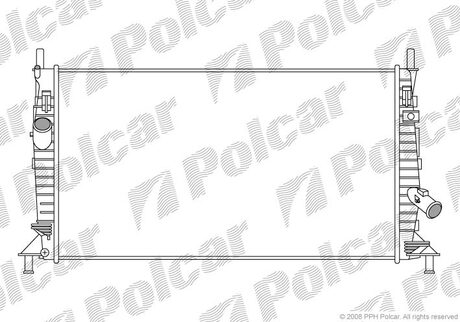 Радіатор охолодження Ford Focus C-Max 2.0TDCi 03- Polcar 320208-2 (фото 1)