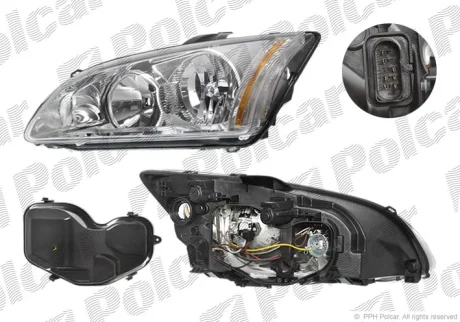Фара основна | FOCUS II, 05- Polcar 3202100E