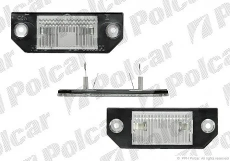 Ліхтар підсвітки номерного знаку FORD FOCUS C-MAX, FOCUS II 10.03-09.12 Polcar 3202959E