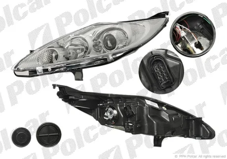 Фара основна | FIESTA, 09.08- Polcar 3238102E