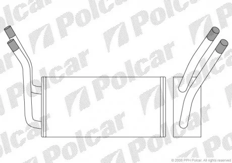 Радіатор пічки Ford Transit 2.0D-2.4D 01.00-05.06 Polcar 3247N8-1