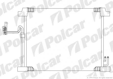 Радіатор кондиціонера Polcar 3551K8C1