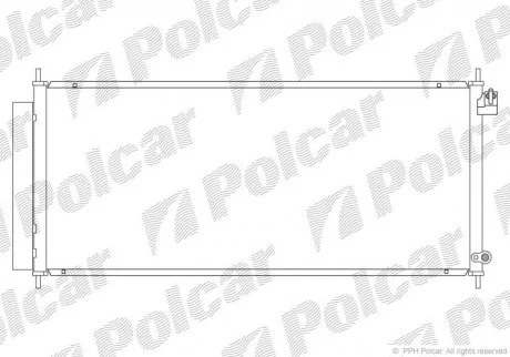 Радіатор кондиціонера Polcar 3835K8C2 (фото 1)