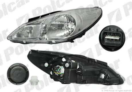 Фара основна | I10, 04.08- Polcar 400310E