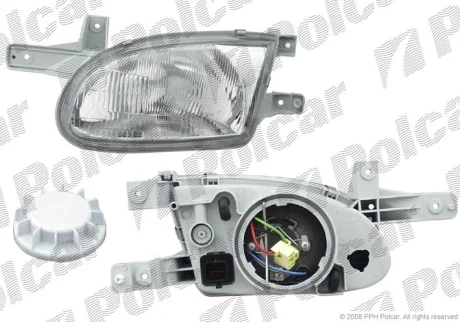 Фара основна | HYUNDAI ACCENT, 98- Polcar 4006100E