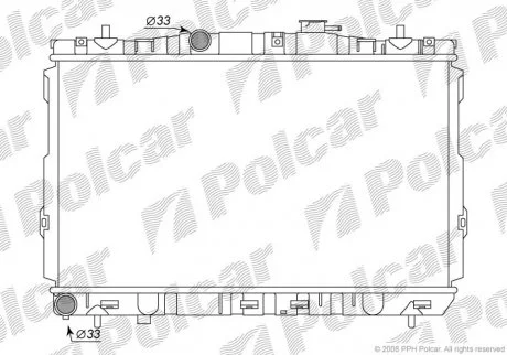 Радіатор двигуна Polcar 4013081X (фото 1)